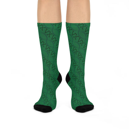 The First XV Green Cushioned Crew Socks for Ultimate Support and Style