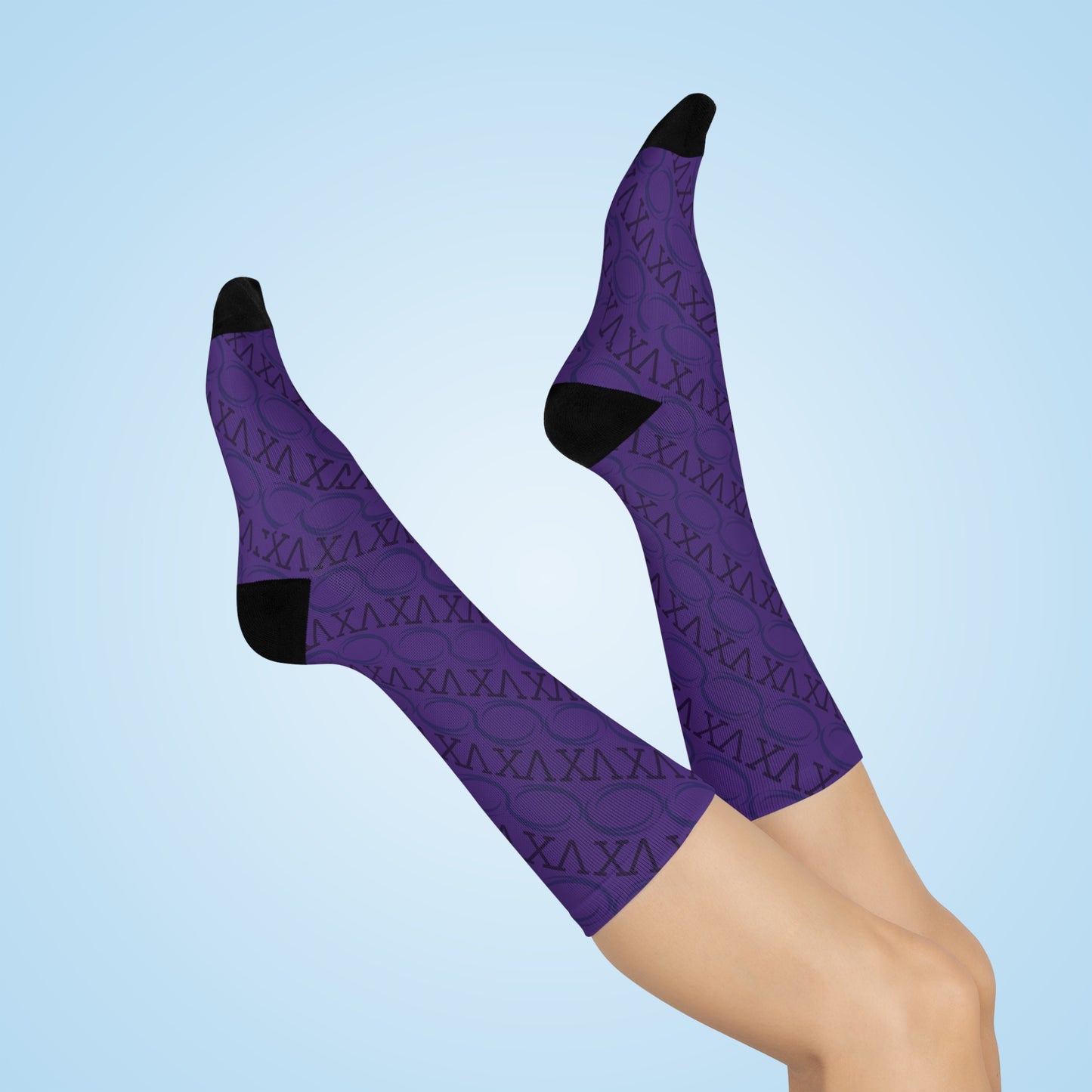 The First XV Purple Cushioned Crew Socks for Ultimate Support and Style