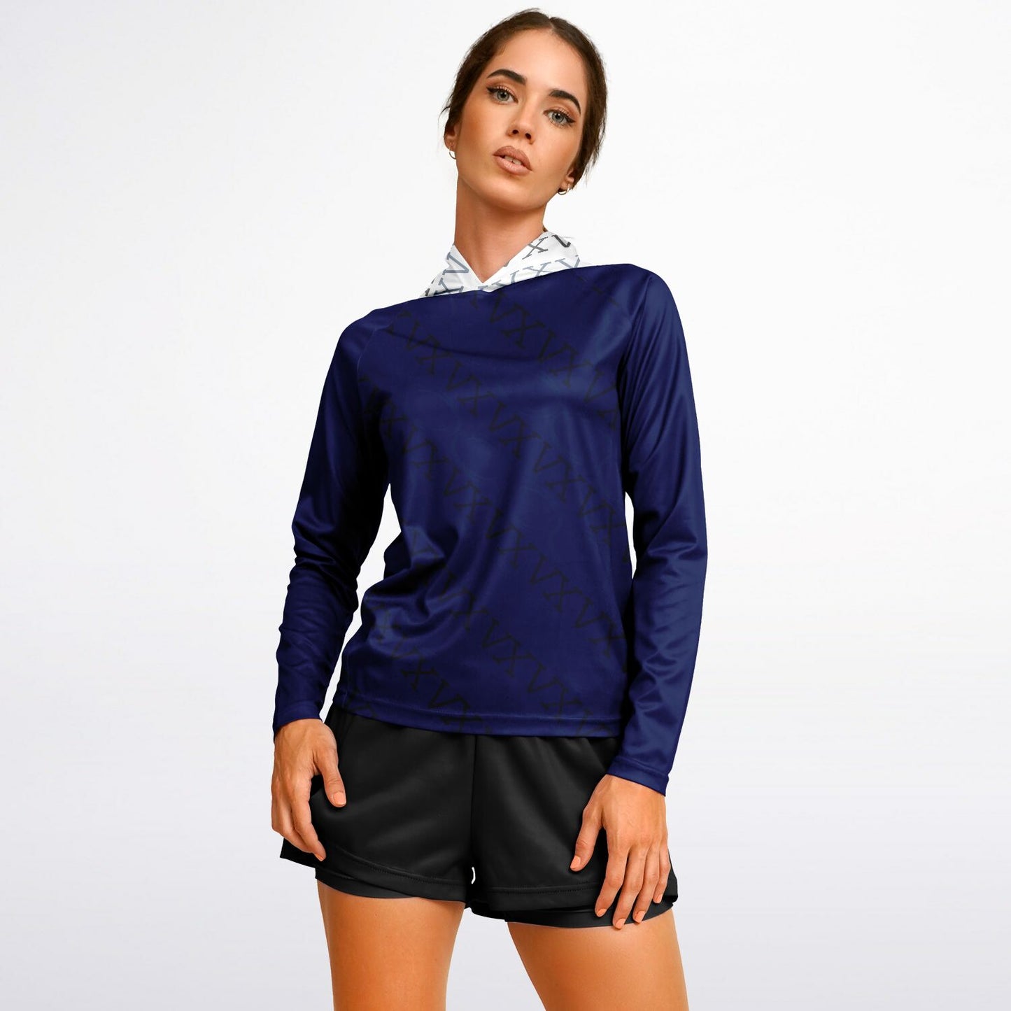 The First XV Women's Long Sleeve Hooded Performance Shirt