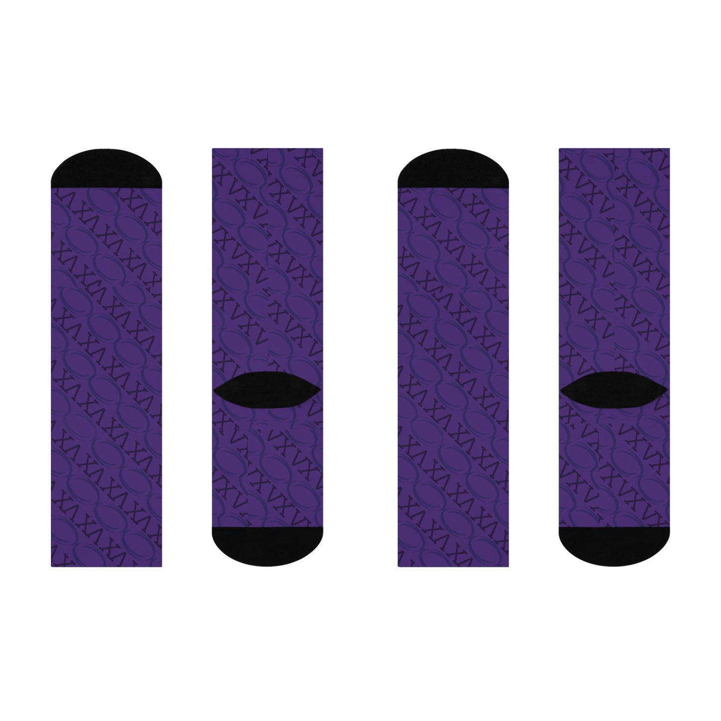 The First XV Purple Cushioned Crew Socks for Ultimate Support and Style