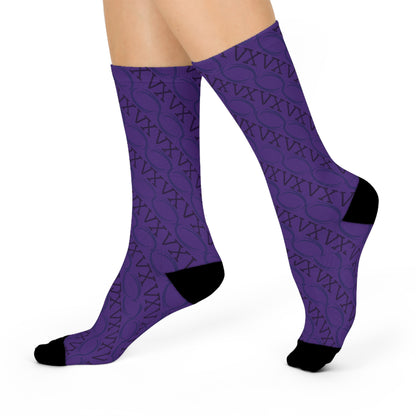 The First XV Purple Cushioned Crew Socks for Ultimate Support and Style