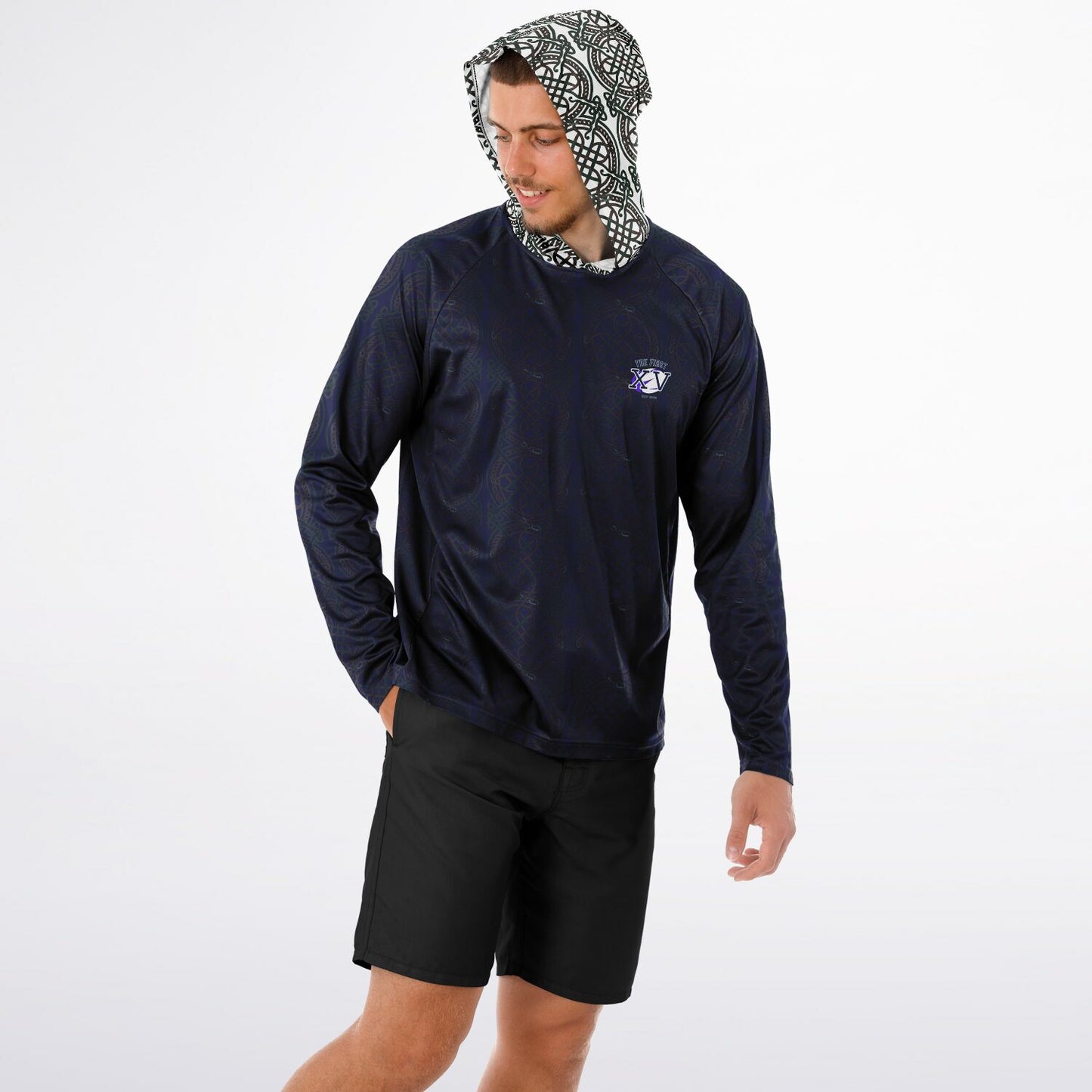 The First XV Long Sleeve Hooded Performance Shirt