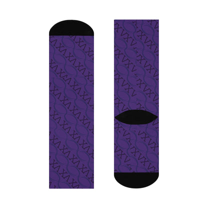 The First XV Purple Cushioned Crew Socks for Ultimate Support and Style