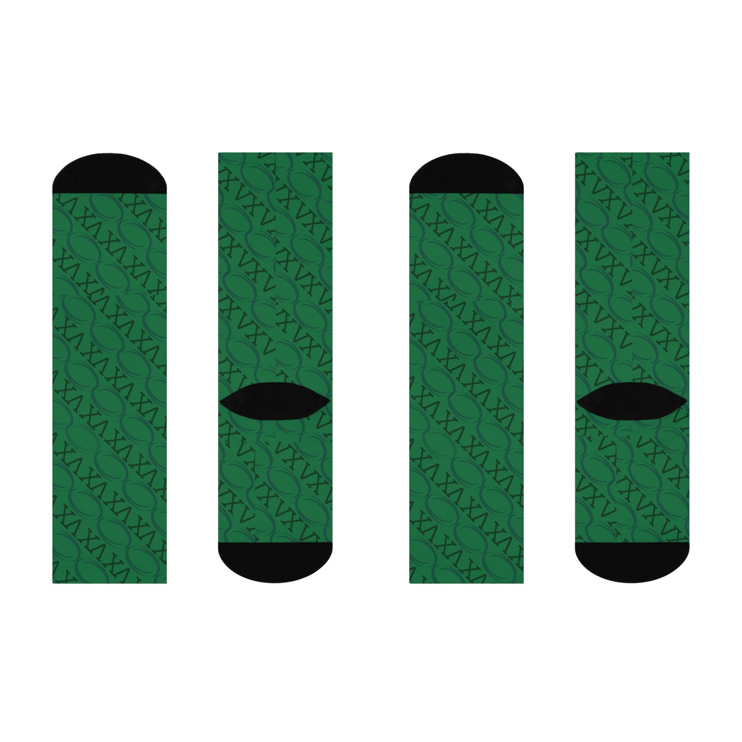 The First XV Green Cushioned Crew Socks for Ultimate Support and Style