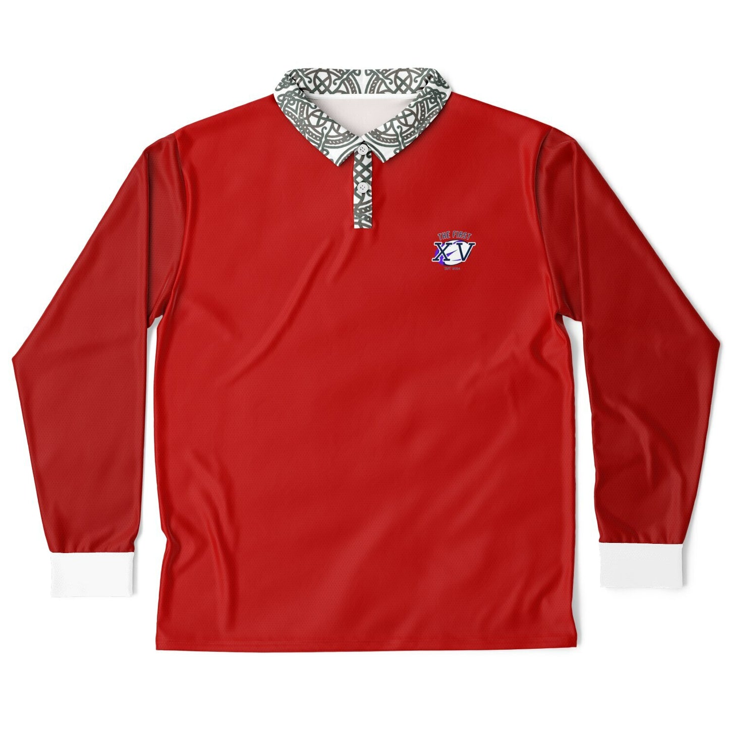 The First XV Red Vintage Rugby Polo Shirt