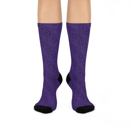 The First XV Purple Cushioned Crew Socks for Ultimate Support and Style