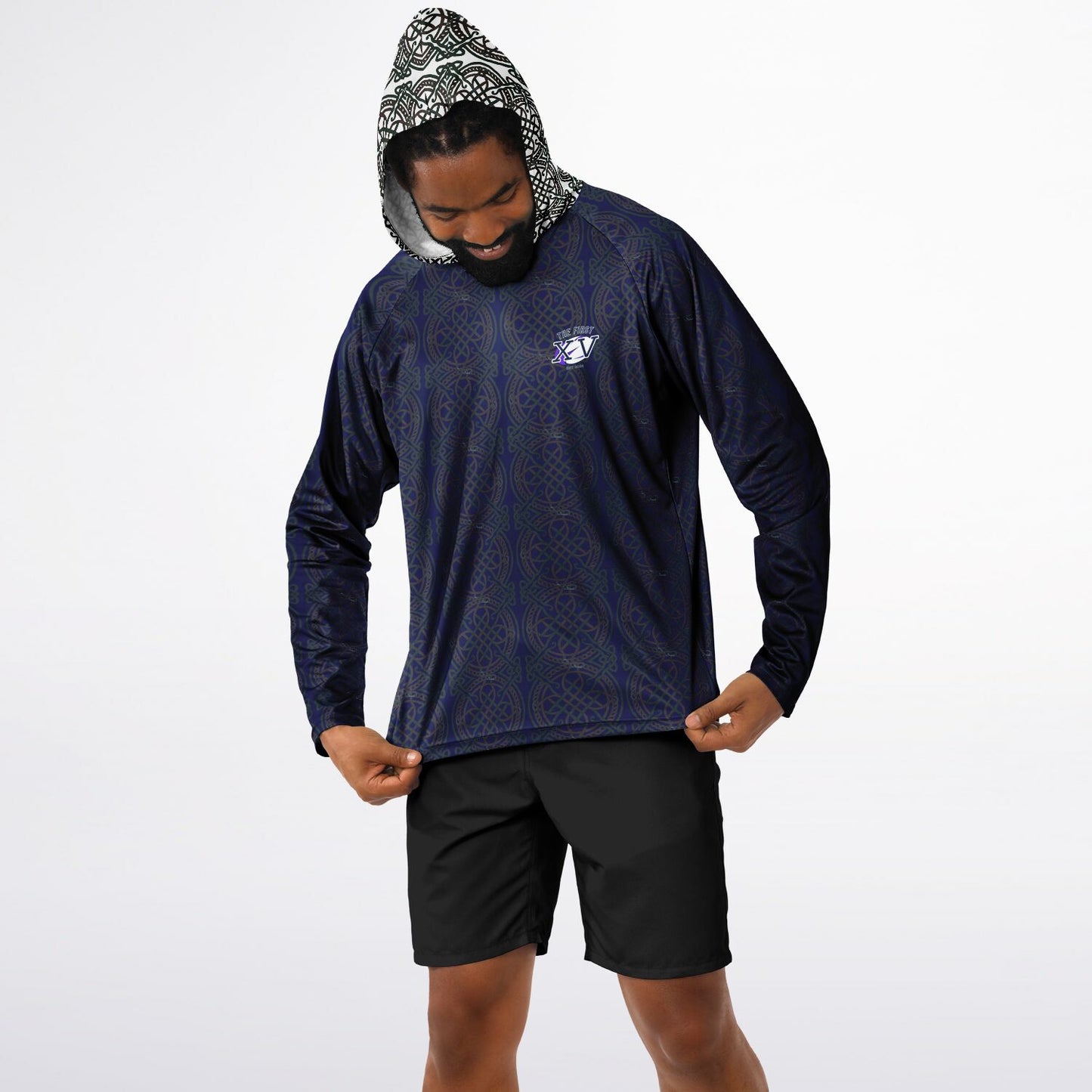 The First XV Long Sleeve Hooded Performance Shirt