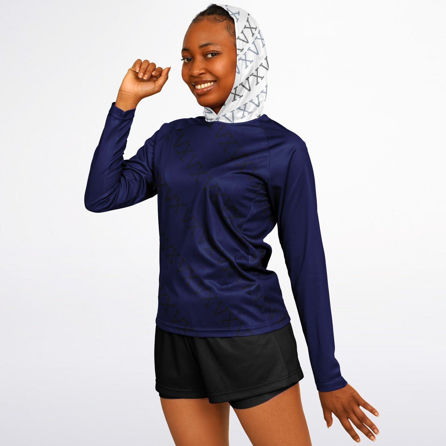 The First XV Women's Long Sleeve Hooded Performance Shirt