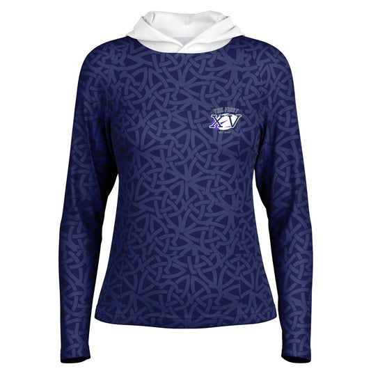 The First XV Celtic Edition Long Sleeve Hooded Performance Women's Shirt